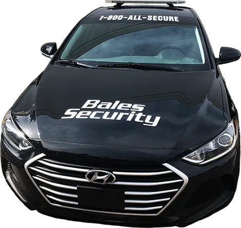 A Bales Security patrol vehicle, marked and ready for shift.